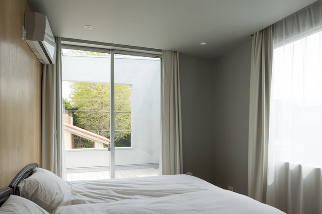 三島の家 minimalistisch-schlafzimmer