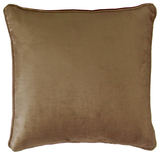 Gillmore Taupe 18 X18 Contemporary Decorative Pillows By