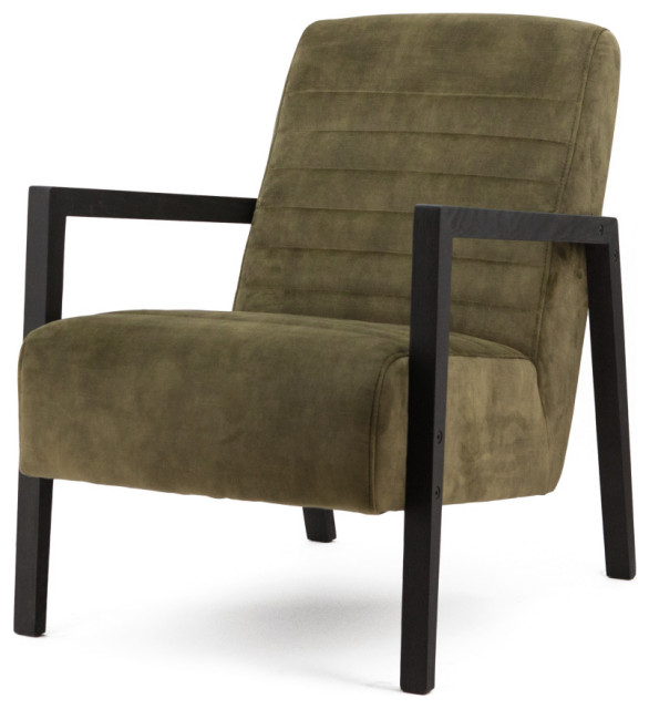 Olive Green Velvet Armchair, Eleonora Lars