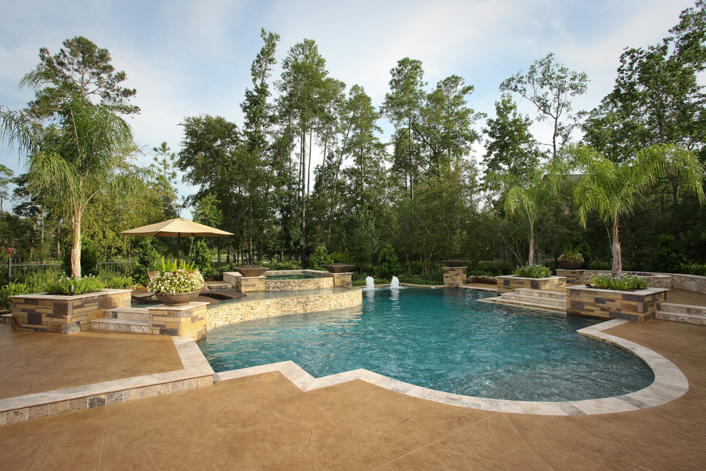 Design ideas for an eclectic pool in Houston.
