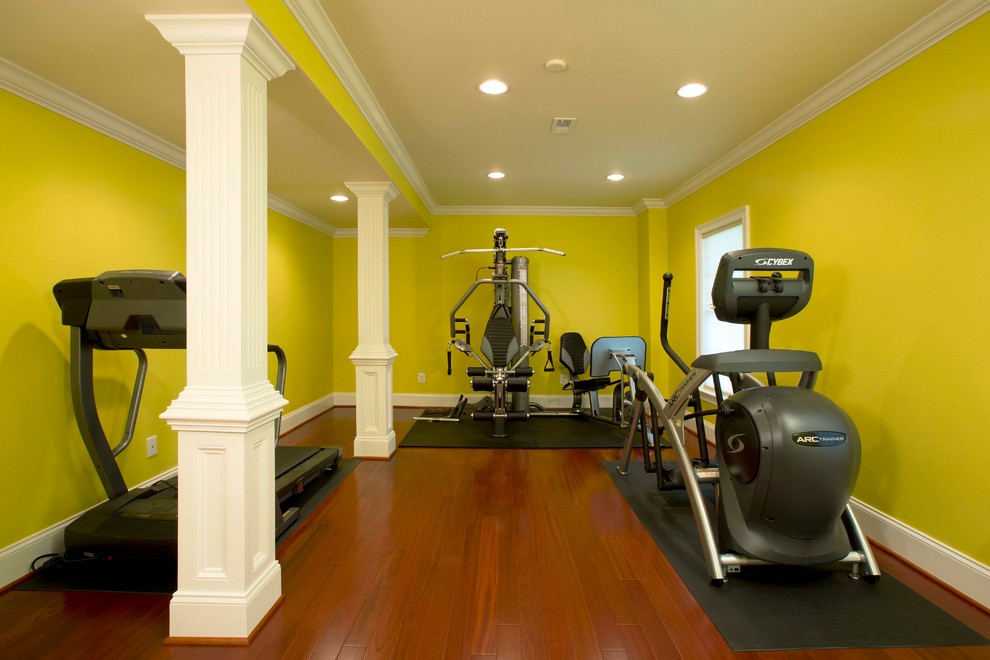 Design ideas for a modern home gym in DC Metro.