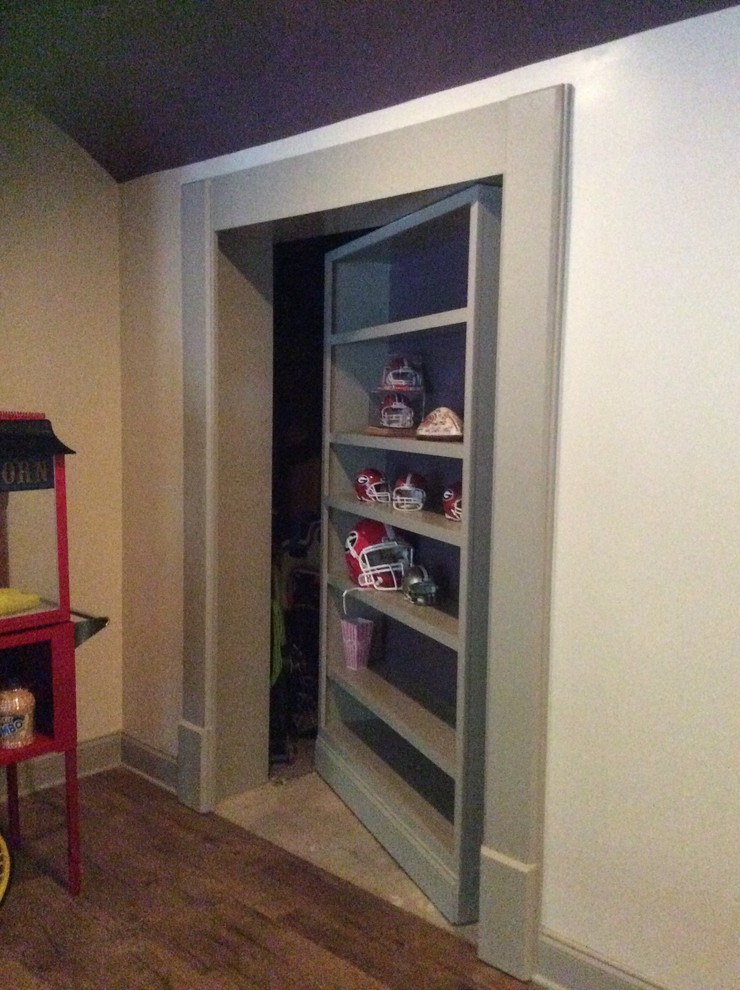 Example of a mountain style basement design in Atlanta
