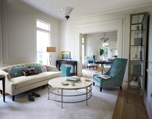 Transitional Living Rooms nyklassisk-vardagsrum