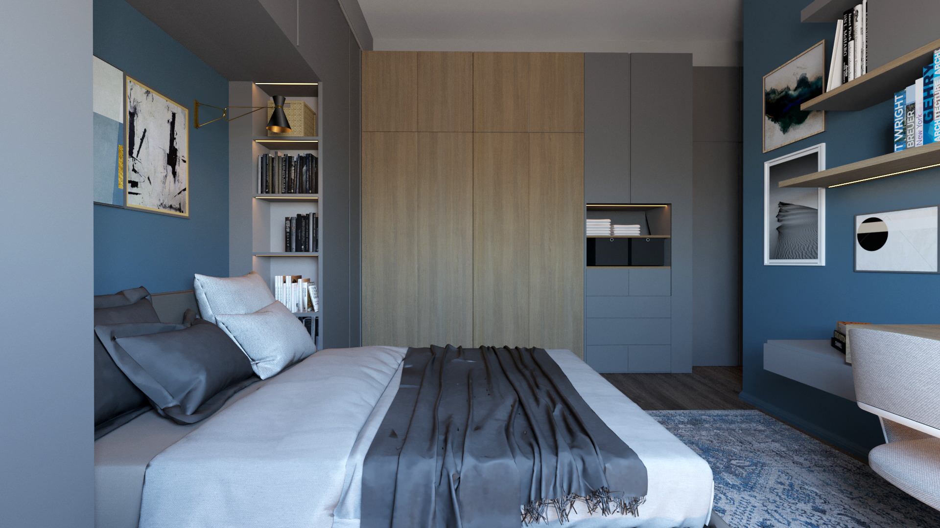 Camera da letto con studio