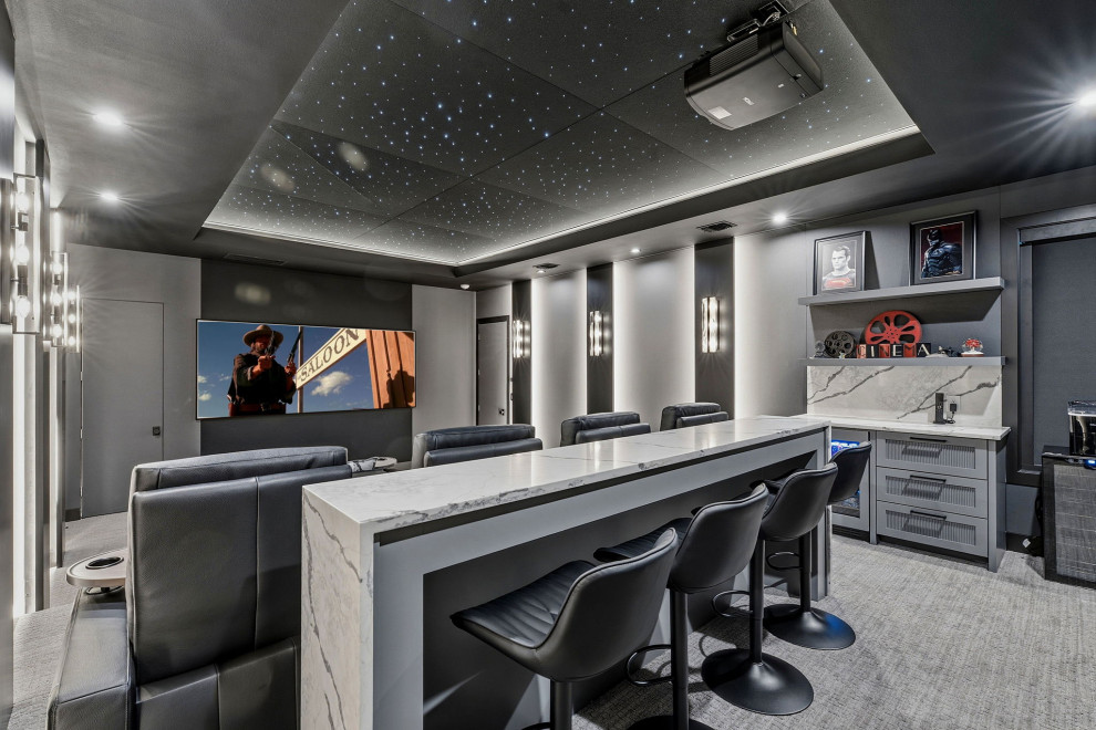Modern Hill Country Gem - Transitional - Home Theater - Austin - by ...