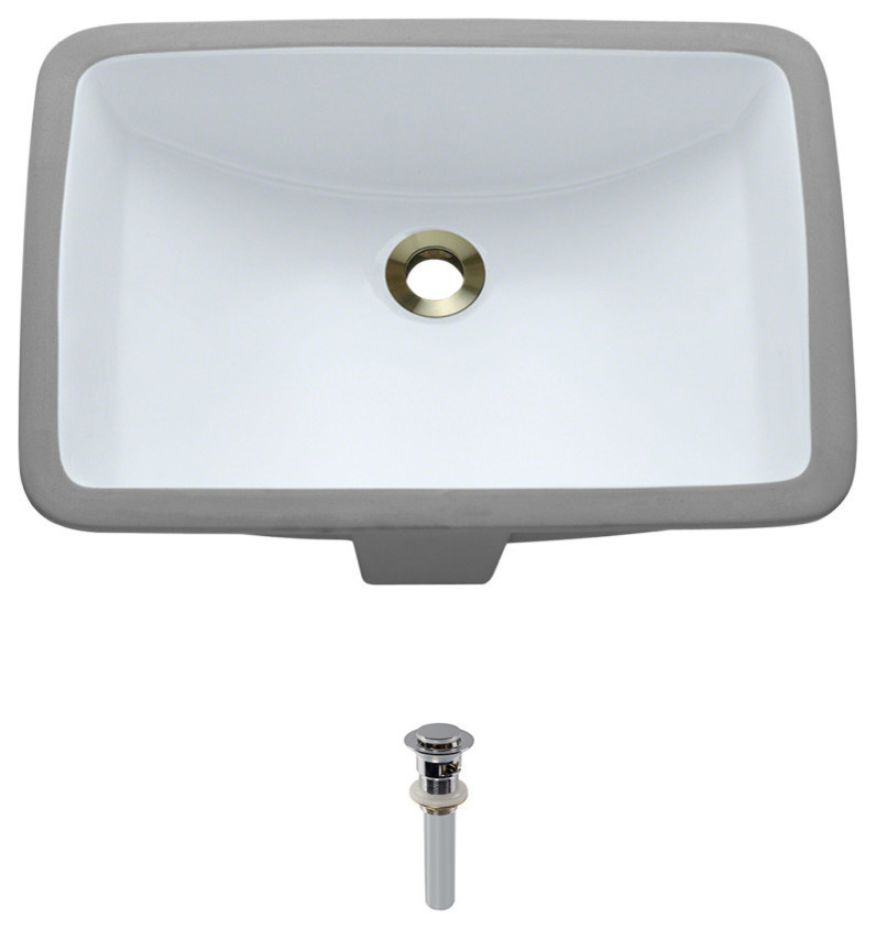 U1913 Undermount Porcelain Sink Transitional Bathroom Sinks By MR   Home Design 