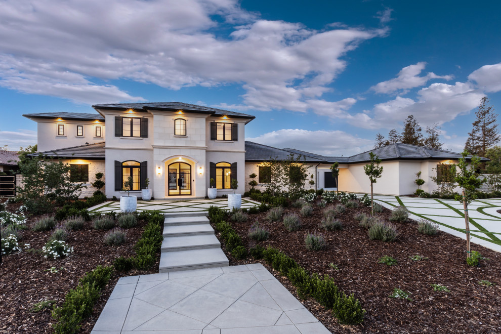 Daytime Front Elevation | French Country Transitional Estate