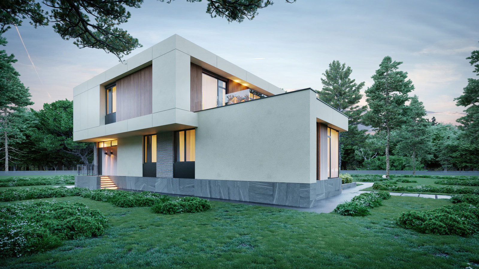 Проект индивидуального жилого дома и бани в СНТ "Ветеран"