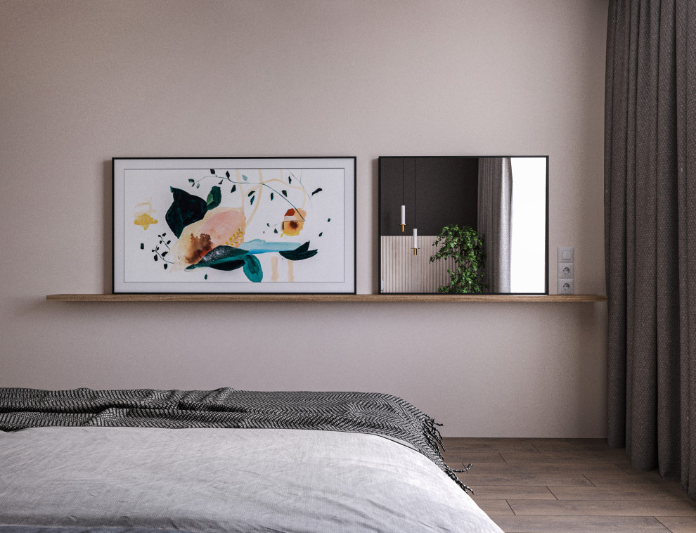 TV зона в спальне.