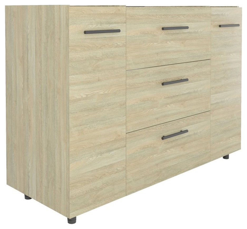 Randalco Columbus 48" Modern Wood Bathroom Vanity Base in Toasted Oak Transitional