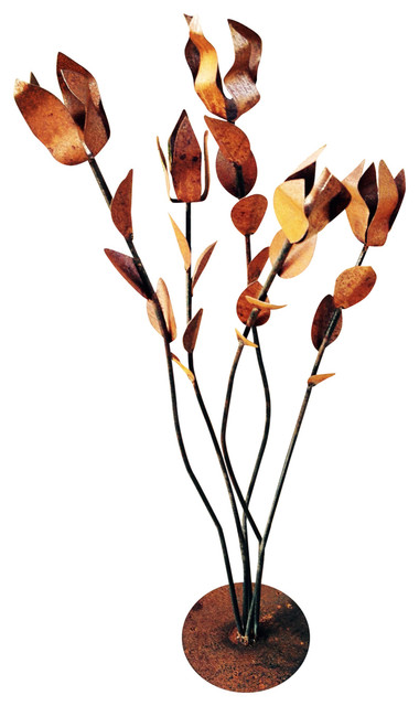 Steel Elegant Ocotillo Plant - Rustic - Garden Statues And Yard Art