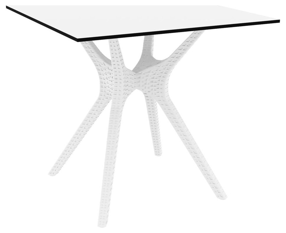 Ibiza Square Table 31 inch White
