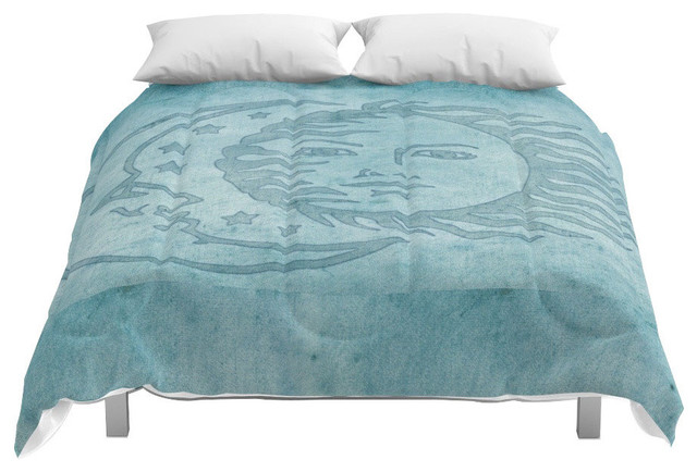 Society6 Sun Moon And Stars Batik Comforter Contemporary