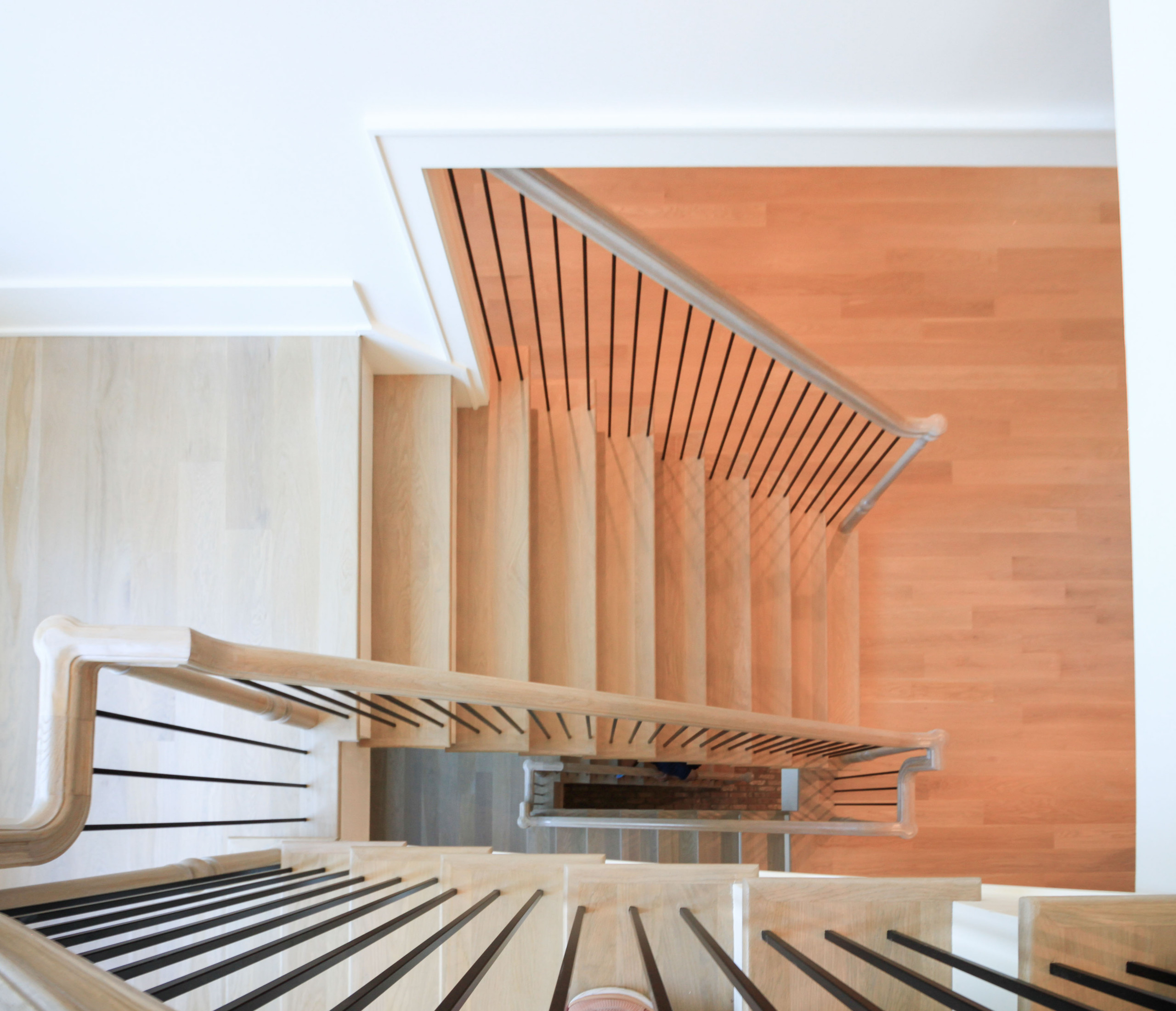 93_Captivating Light Wood Railing System with Black Spindles, Arlington VA 22207