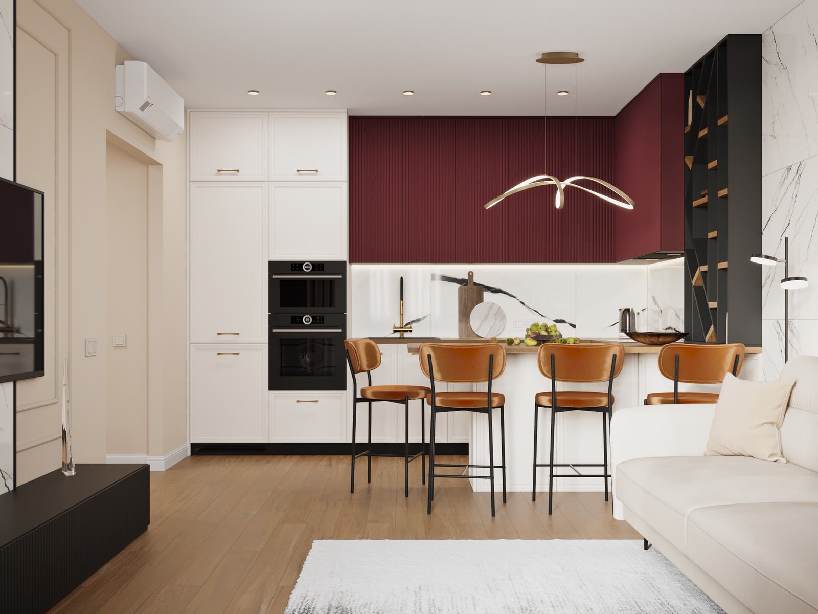 Яркая квартира для семьи с подростком