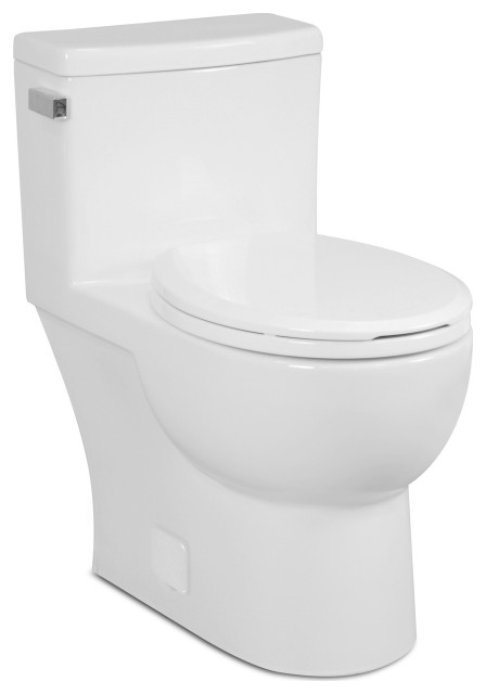 Malibu II 1P 1.28gpf Ultra Compact Round Front Toilet, White