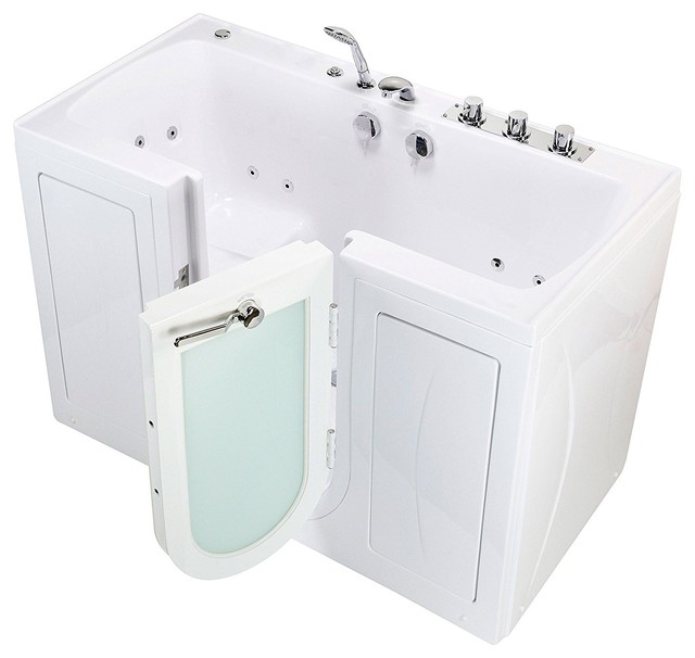 Hydro Massage Walk-In Bathtub,Right Outward Swing Door, 2