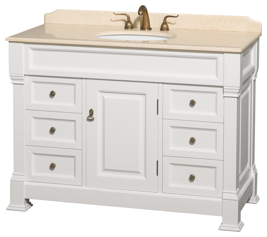 Andover 48" Single Vanity, No Mirror Traditional Bathroom Vanities And Sink Consoles by