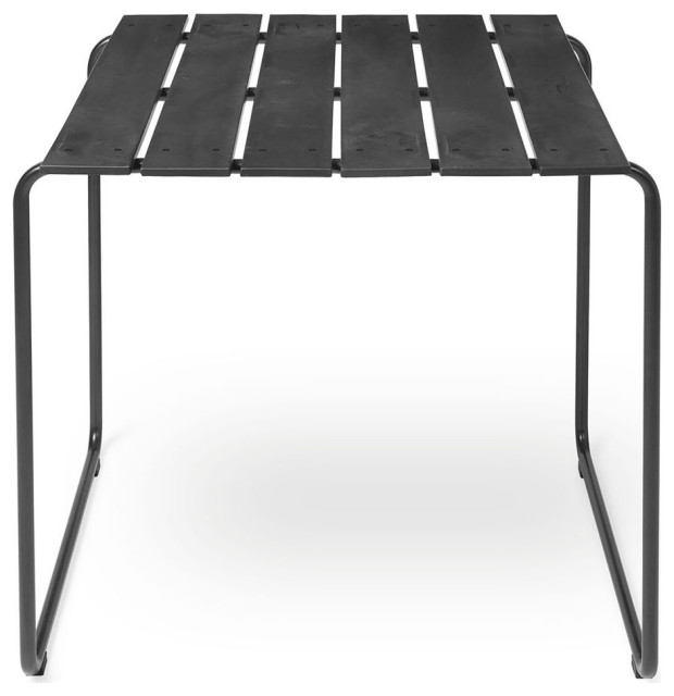 Mater Ocean Midcentury Modern Outdoor Cafe Table Black Industrial