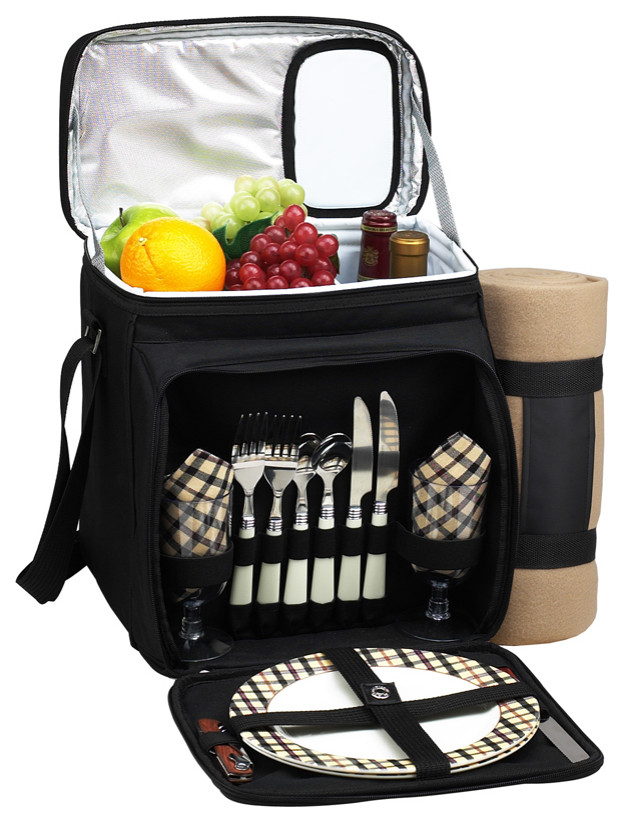 Picnic & Beyond Willow Picnic Basket for 2