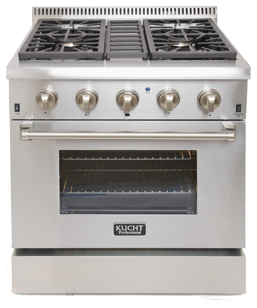 KUCHT Pro Style 30" DualFuel Range Contemporary Gas Ranges And