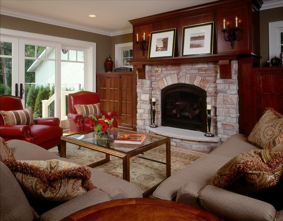 Traditional living room in Minneapolis.