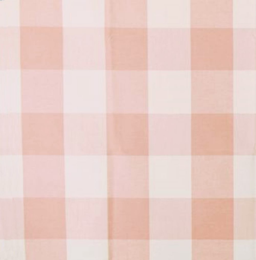 4" Dusty Pink Buffalo Check Fabric Home Decorating Material, Standard