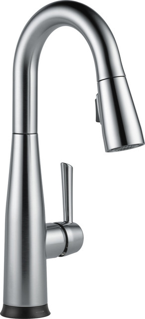 Delta Essa Pull-Down Bar/Prep Faucet With Touch2O Technology, Arctic Stainless