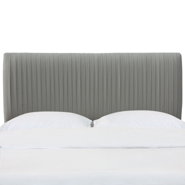 Headboard, Velvet Steel Gray, California King Transitional Headboards by Skyline Furniture