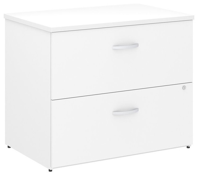 Bush Business Studio C Lateral File Cabinet In White