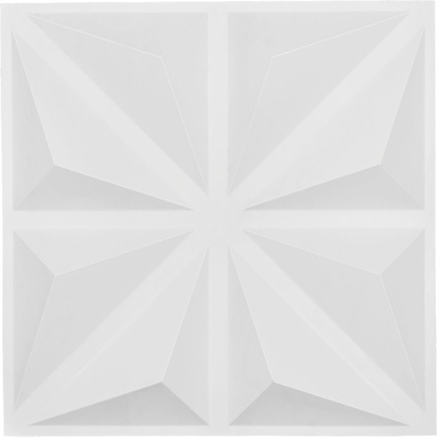 19 5/8"W x 19 5/8"H Bailey EnduraWall Decorative 3D Wall Panel, White