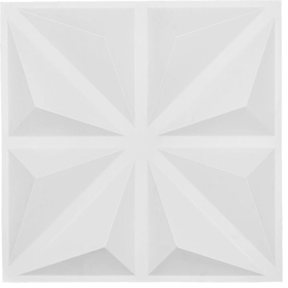 19 5/8"W x 19 5/8"H Bailey EnduraWall Decorative 3D Wall Panel, White