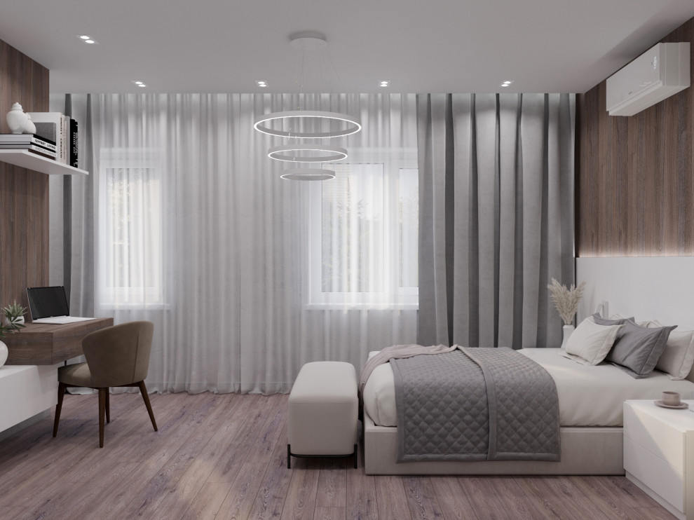 Спальня с гардеробной в загородном доме. Кемеровская обл.