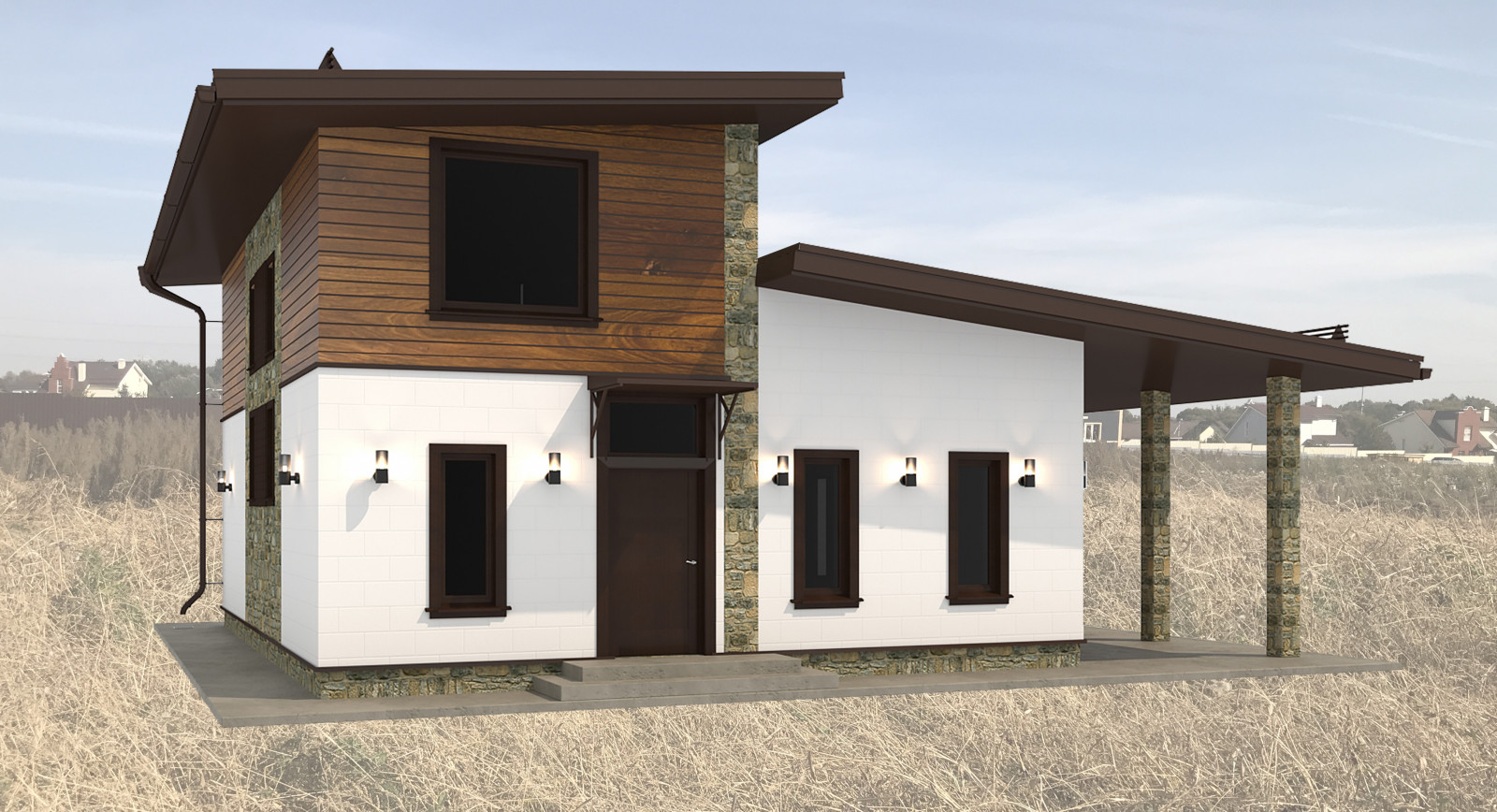 Частный дом 100 х 80