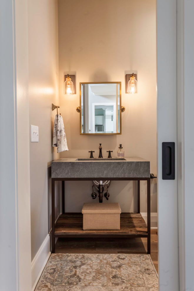 Amazing Grace Farmhouse Powder Room Jacksonville by Inspired