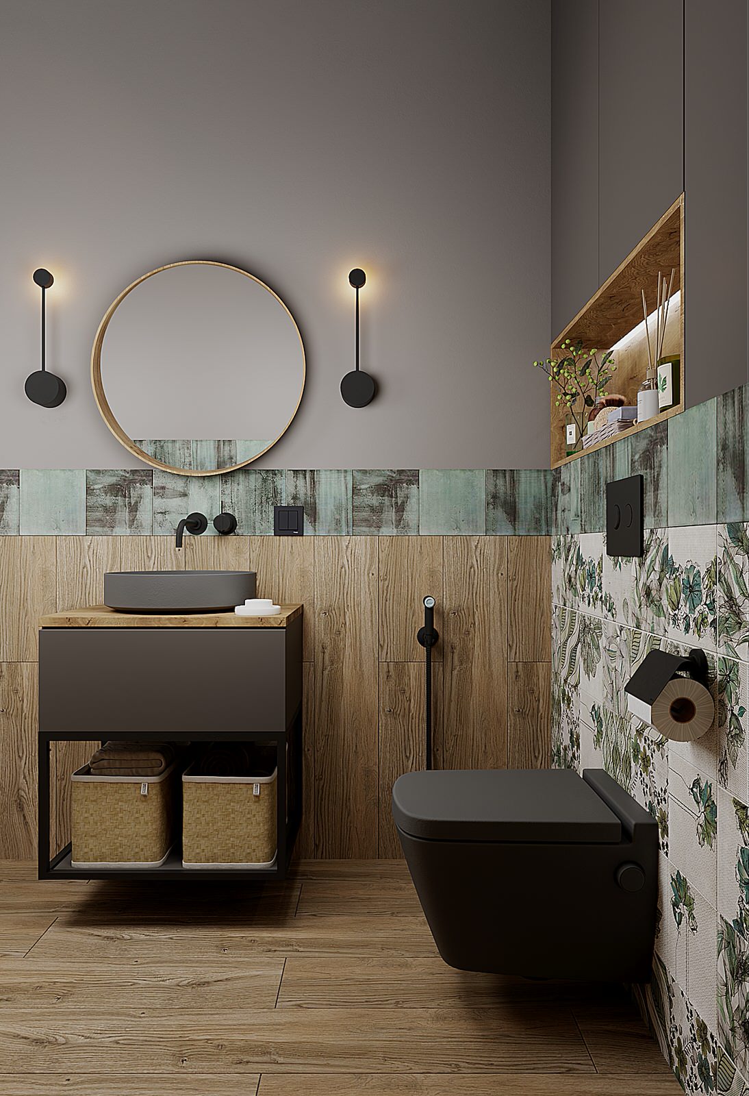 Мужской санузел с душевой