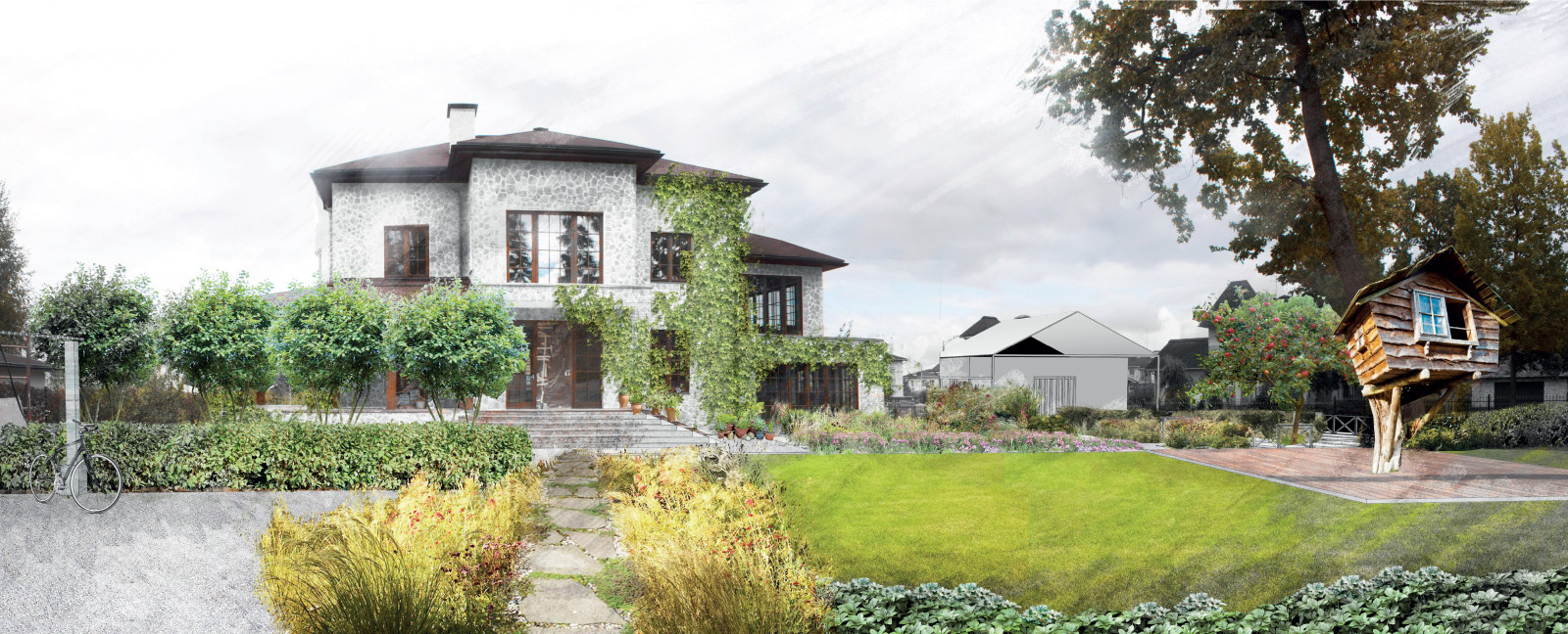 Проект благоустройства, концепция. Клубный поселок "Зеленый Мыс".