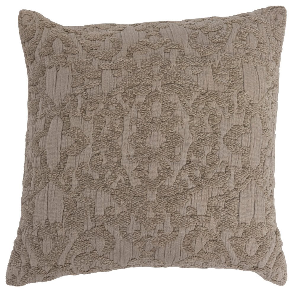 Woven Cotton Chenille Jacquard Pillow Contemporary Decorative