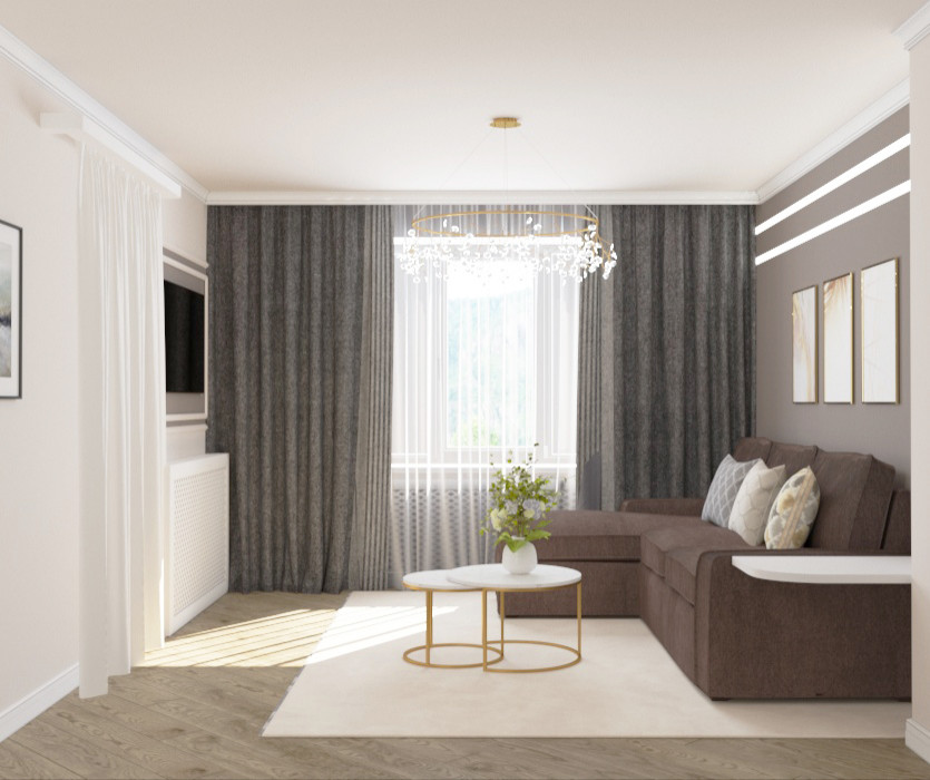 3-комнатная квартира " Шоколадное настроение"