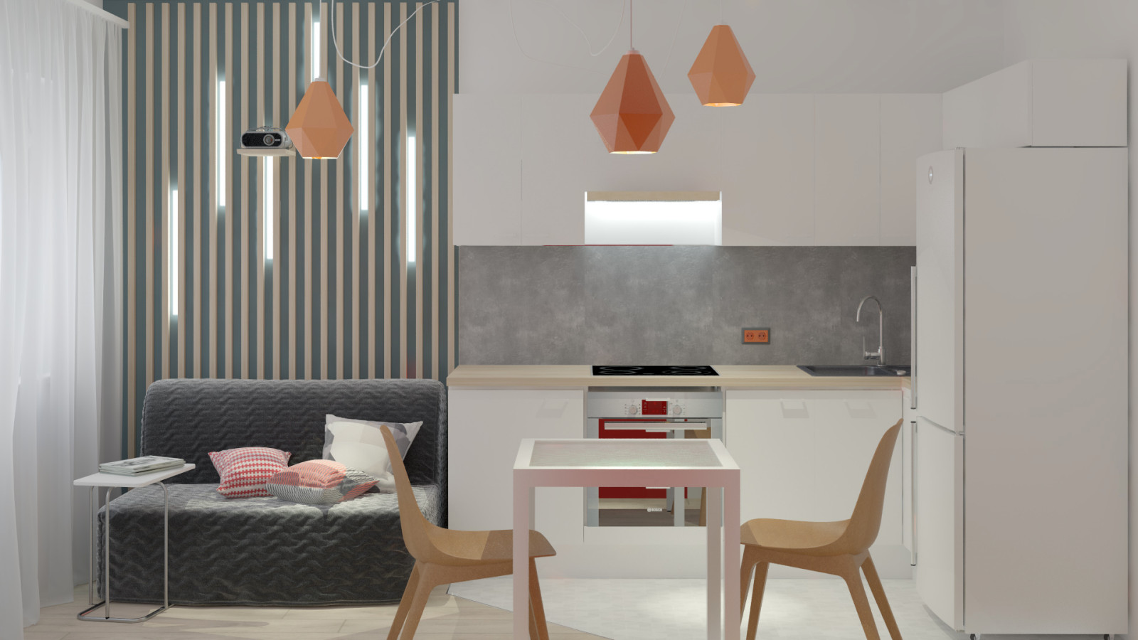 Студия в современном стиле