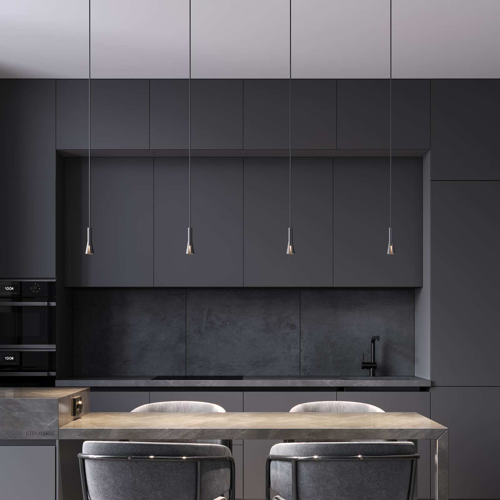 Светильник подвесной светодиодный Pino 5W 4000K черный