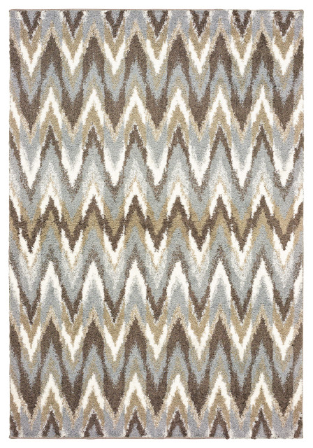 Oriental Weavers Verona Collection Grey/ Taupe Geometric Indoor Area Rug 2'X3'
