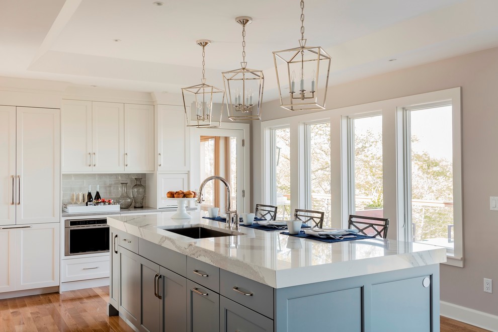 Transitional kitchen photo in Boston