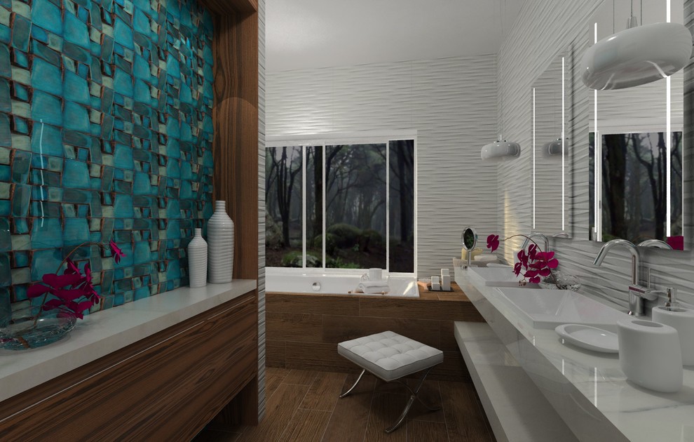 Atlas Concorde tiles, 3DBlade and Axi Oak Dark collections