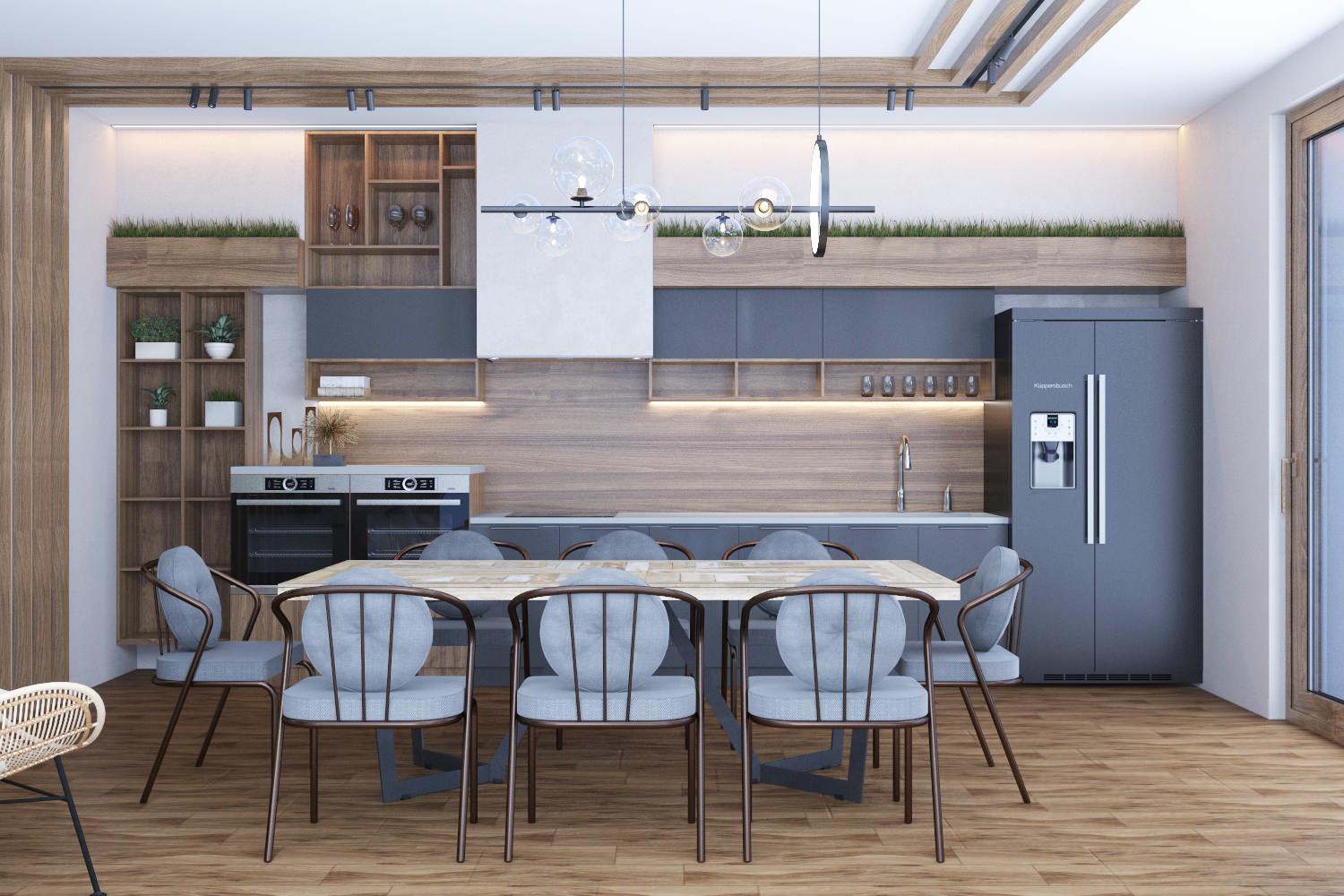 Дизайн интерьера летней кухни