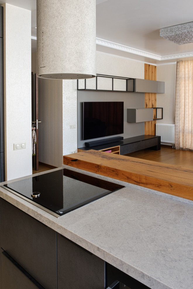 Кухня – гостиная с интересным решением