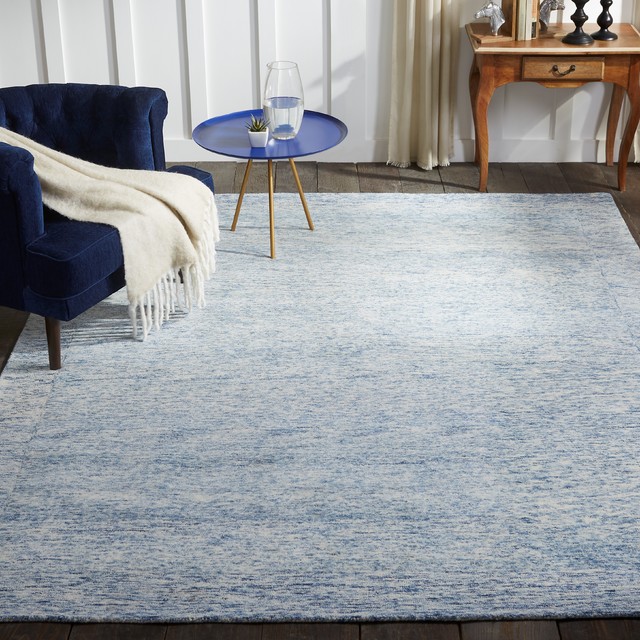 Spectra Hand-Tufted Capri Tweed Area Rug,Blue 9'6