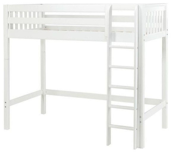 Lily White Xl High Loft Beds For Teens, White Full Loft Beds