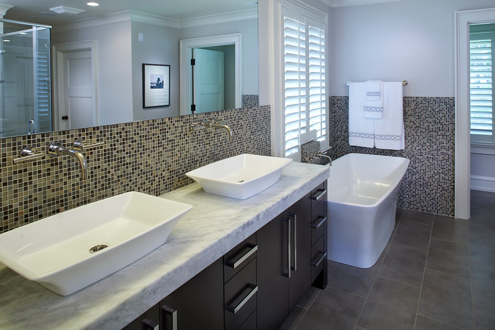 Example of a transitional bathroom design in Atlanta