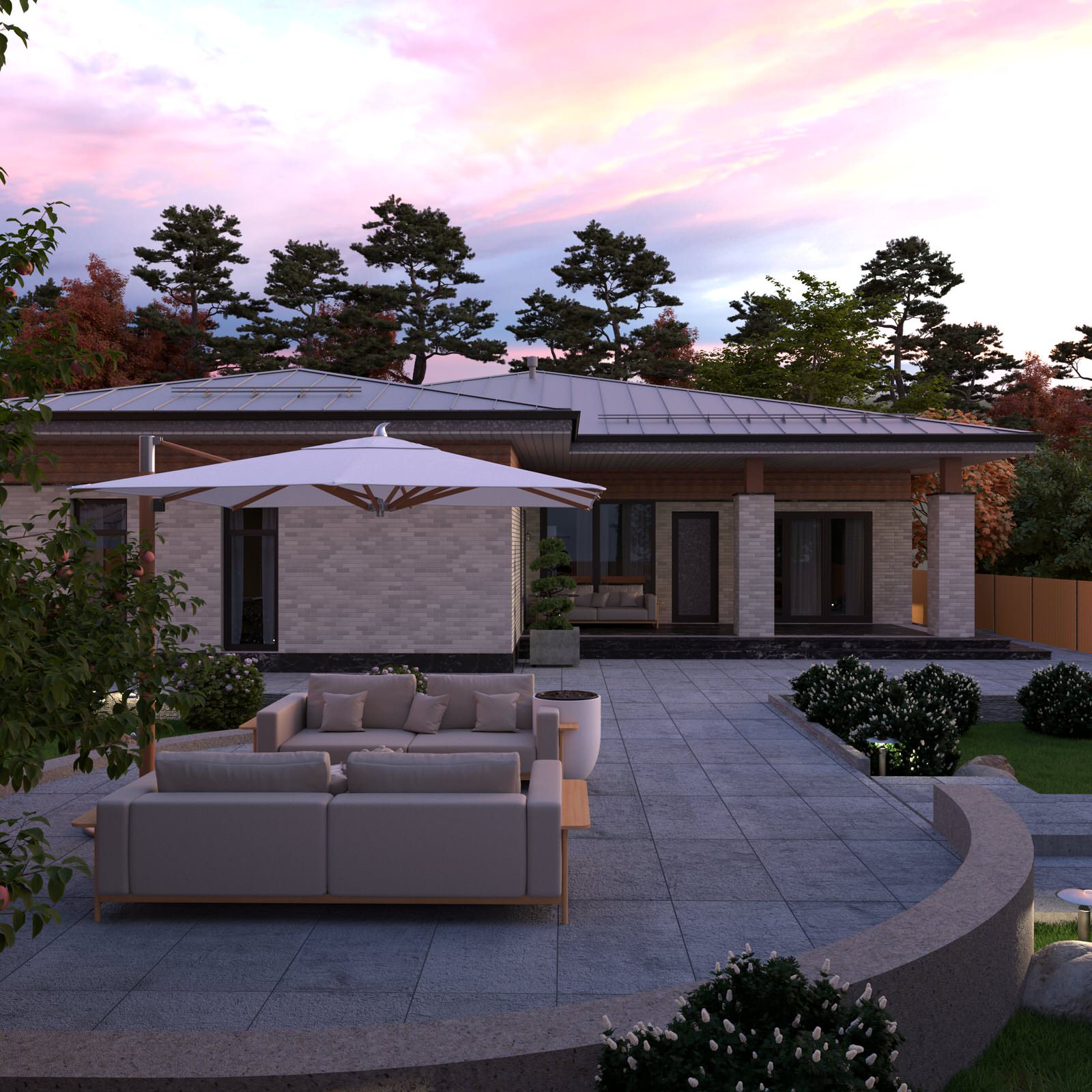 Одноэтажный жилой дом